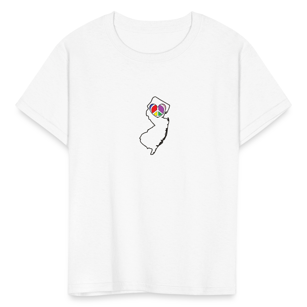 New Jersey STATEment Peace Kid's White Tee Shirt - white