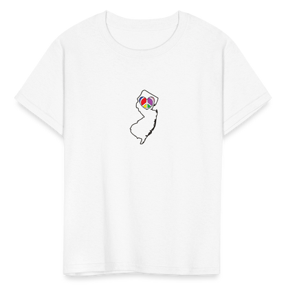 New Jersey STATEment Peace Kid's White Tee Shirt - white