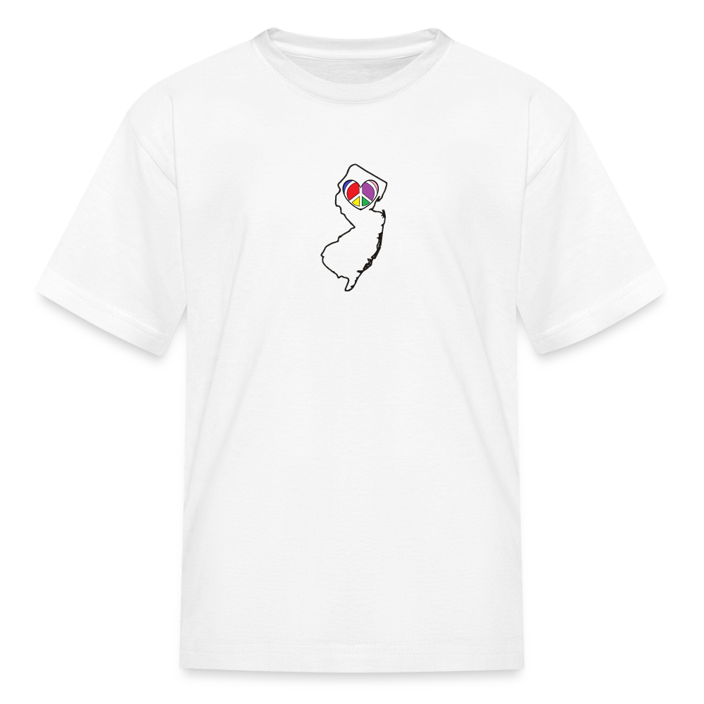 New Jersey STATEment Peace Kid's White Tee Shirt - white