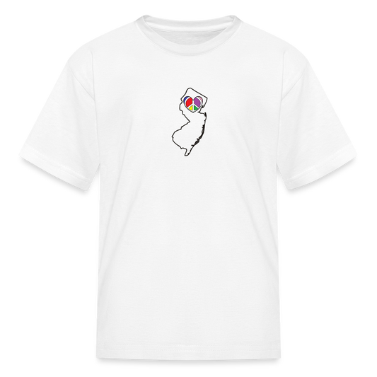 New Jersey STATEment Peace Kid's White Tee Shirt - white