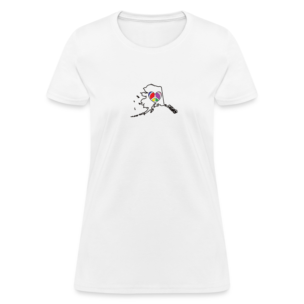 Alaska STATEment Peace Women's White Tee Shirt - white