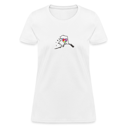 Alaska STATEment Peace Women's White Tee Shirt - white