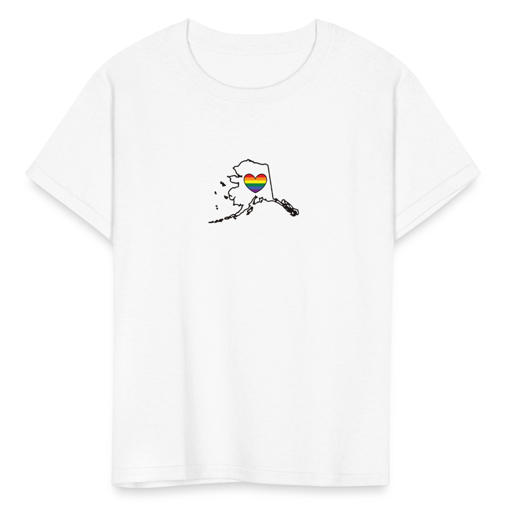 Alaska STATEment Pride Kid's White Tee Shirt - white