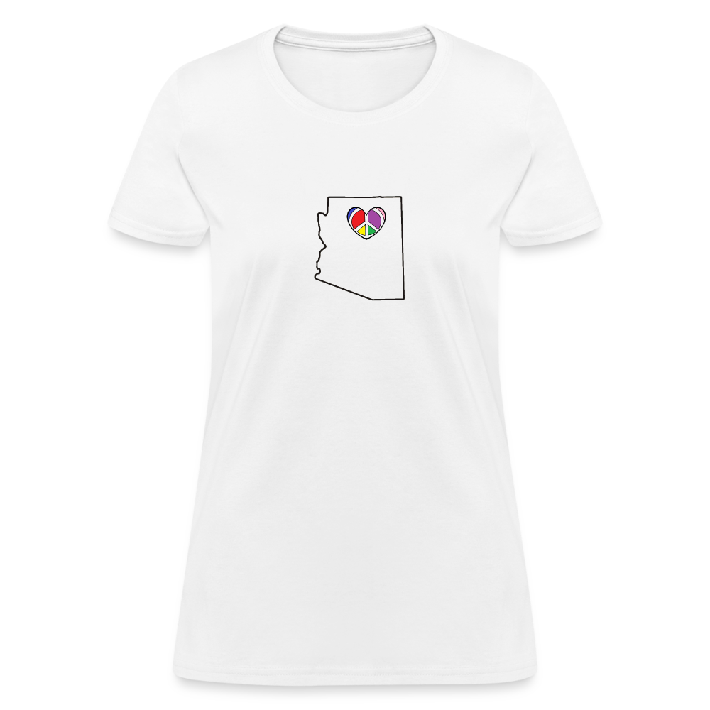 Arizona STATEment Peace Women's White Tee Shirt - white