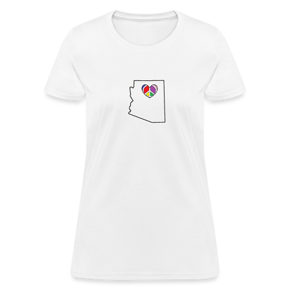 Arizona STATEment Peace Women's White Tee Shirt - white