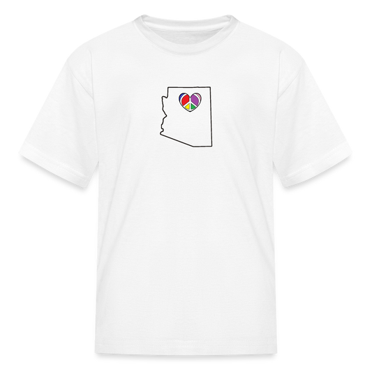 Arizona STATEment Peace Kid's White Tee Shirt - white