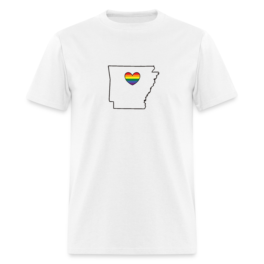 Arkansas STATEment Pride Unisex/Men's White Tee Shirt - white