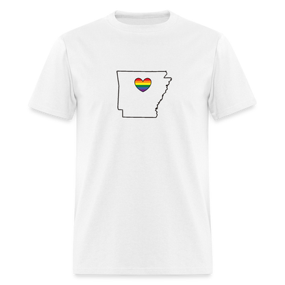 Arkansas STATEment Pride Unisex/Men's White Tee Shirt - white