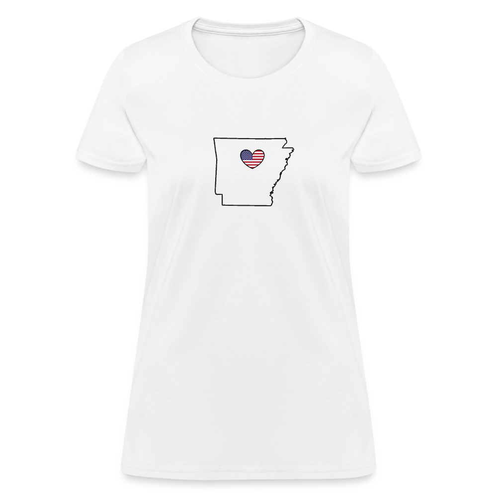 Arkansas STATEment Americana Women's White Tee Shirt - white