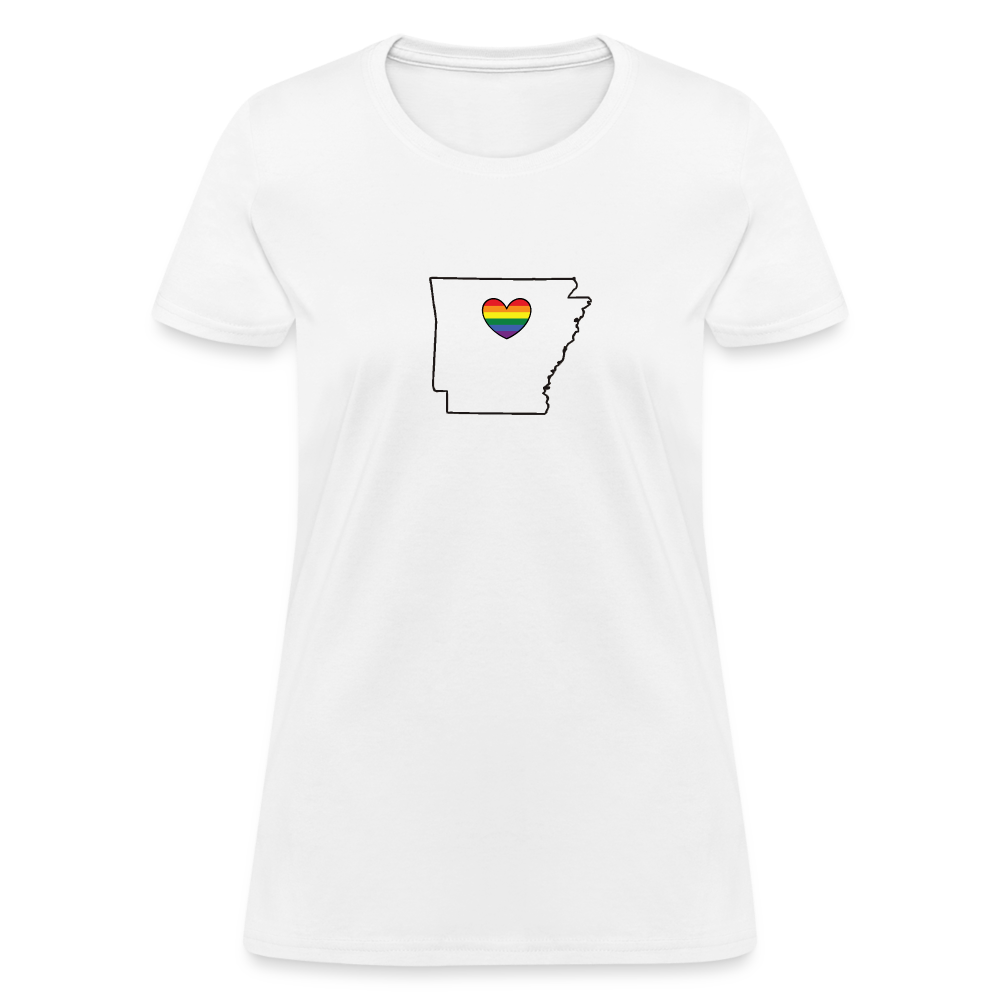 Arkansas STATEment Pride Women's White Tee Shirt - white