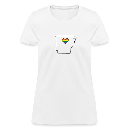 Arkansas STATEment Pride Women's White Tee Shirt - white