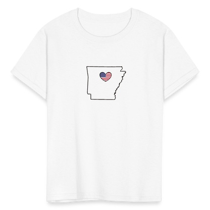 Arkansas STATEment Americana Kid's White Tee Shirt - white