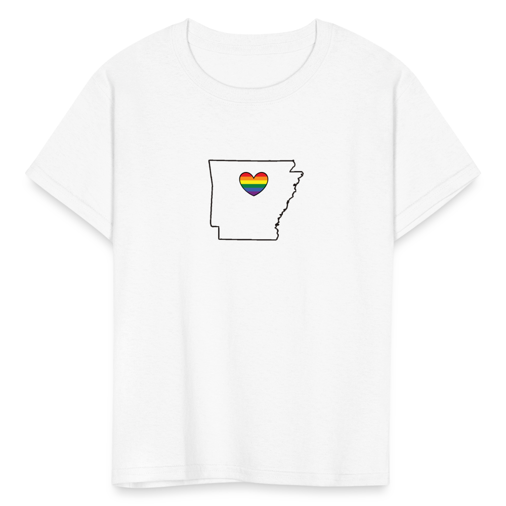 Arkansas STATEment Pride Kid's White Tee Shirt - white