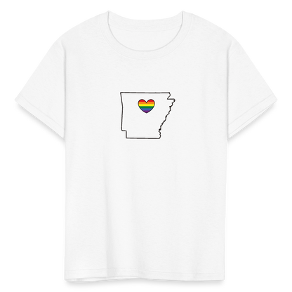 Arkansas STATEment Pride Kid's White Tee Shirt - white