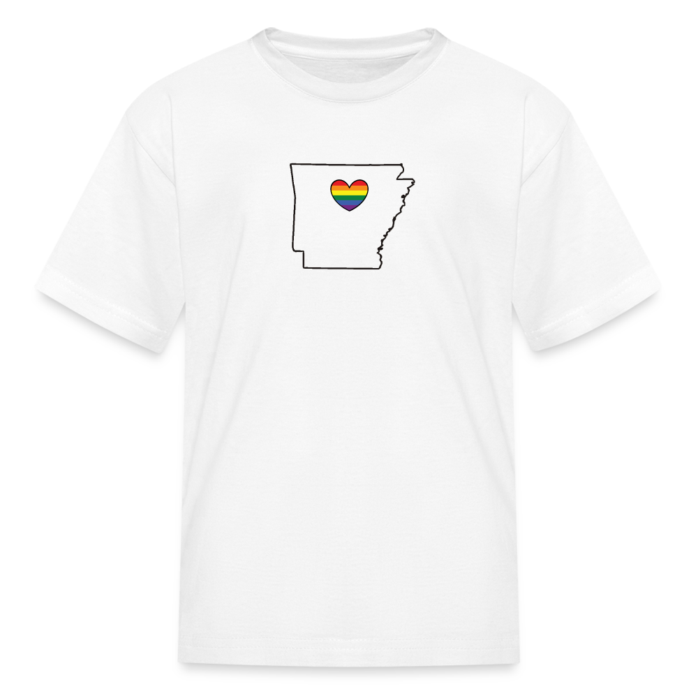 Arkansas STATEment Pride Kid's White Tee Shirt - white