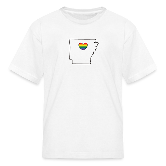 Arkansas STATEment Pride Kid's White Tee Shirt - white