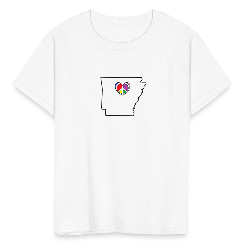 Arkansas STATEment Peace Kid's White Tee Shirt - white