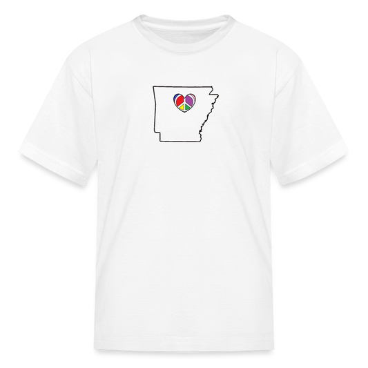 Arkansas STATEment Peace Kid's White Tee Shirt - white