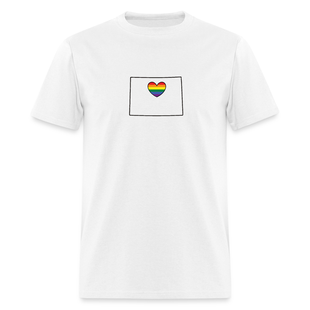 Colorado STATEment Pride Unisex/Men's White Tee Shirt - white