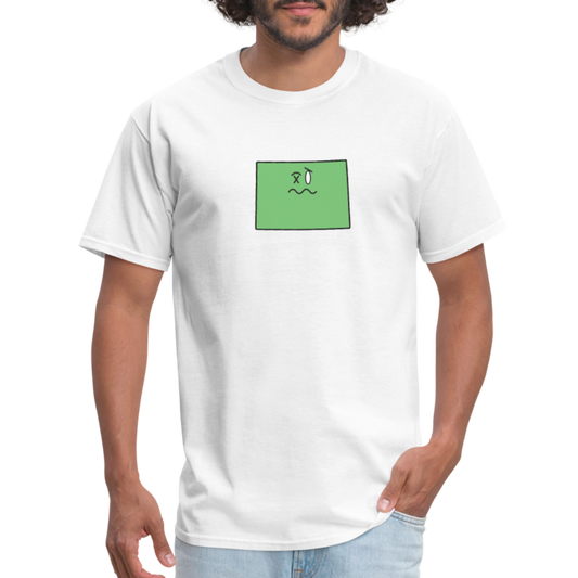 Colorado STATEment Wasted Unisex/Men's White Tee Shirt - white