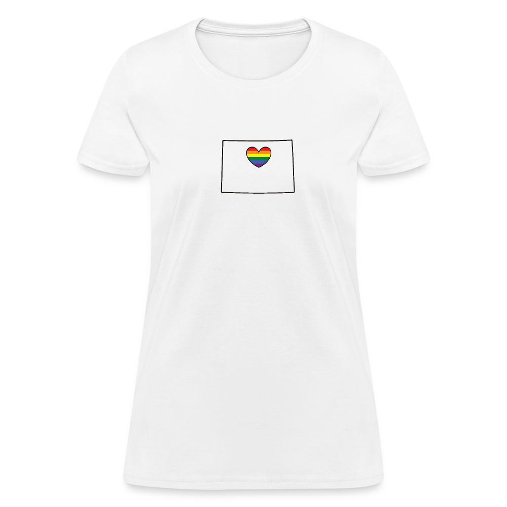 Colorado STATEment Pride Women's White Tee Shirt - white