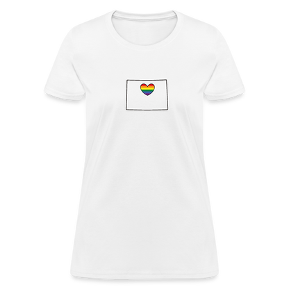 Colorado STATEment Pride Women's White Tee Shirt - white