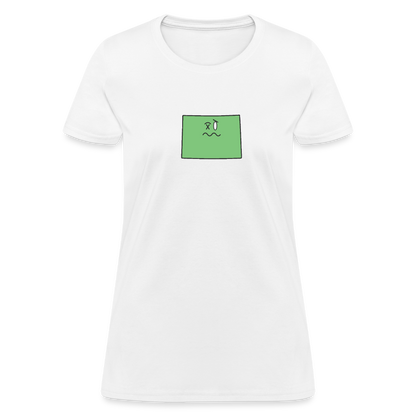 Colorado STATEment Wasted Women's White Tee Shirt - white