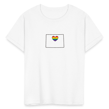 Colorado STATEment Pride Kid's White Tee Shirt - white