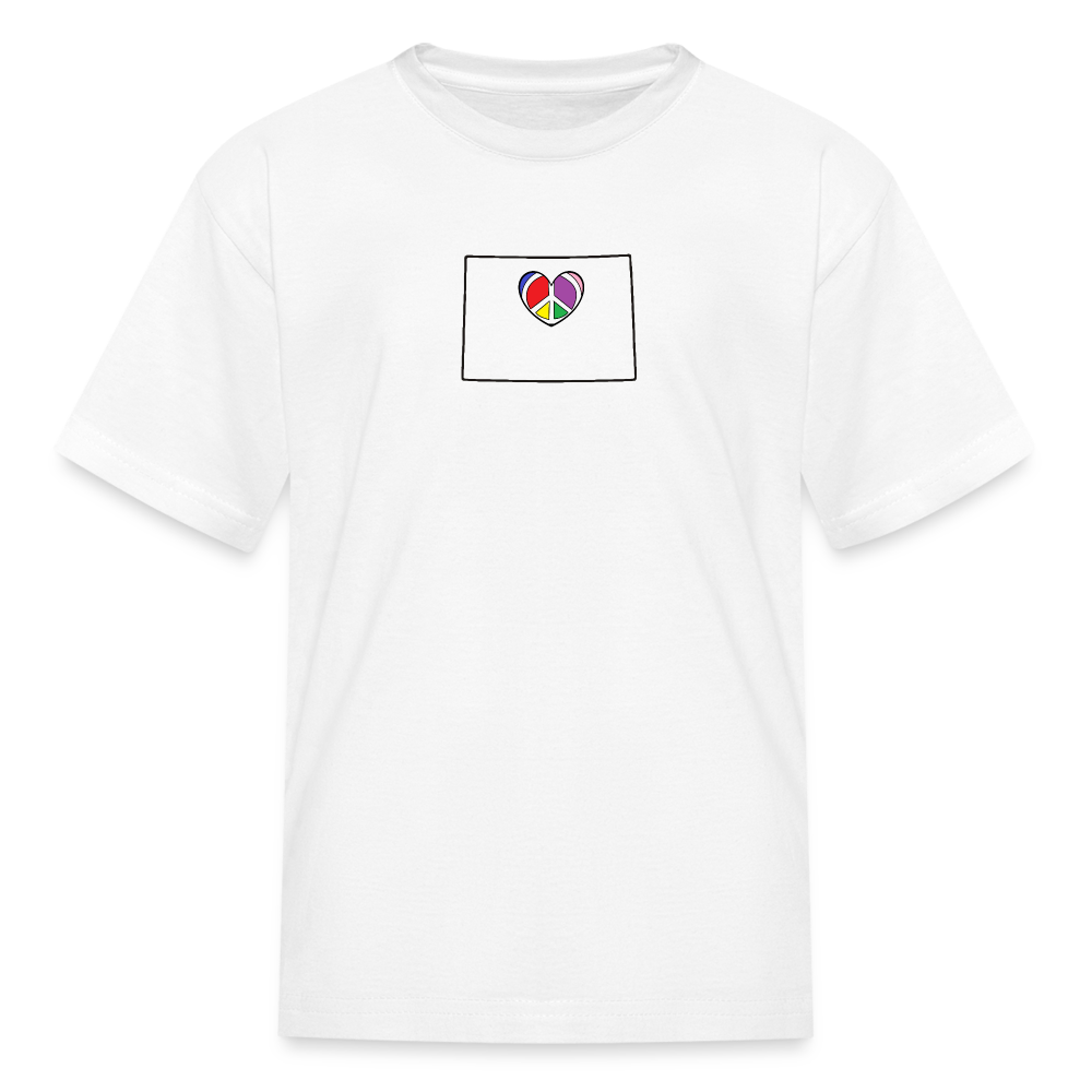 Colorado STATEment Peace Kid's White Tee Shirt - white