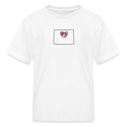 Colorado STATEment Peace Kid's White Tee Shirt - white