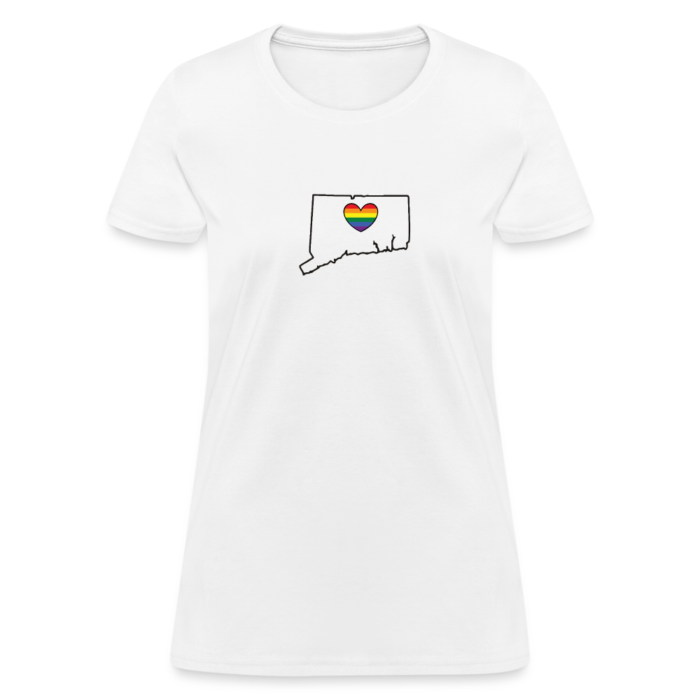 Connecticut STATEment Pride Women's White Tee Shirt - white