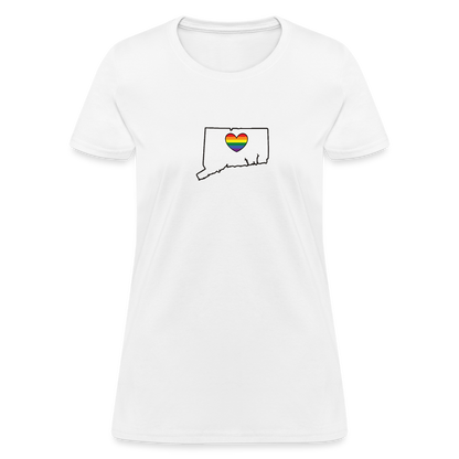 Connecticut STATEment Pride Women's White Tee Shirt - white