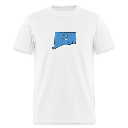 Connecticut STATEment Overconfident Unisex/Men's White Tee Shirt - white