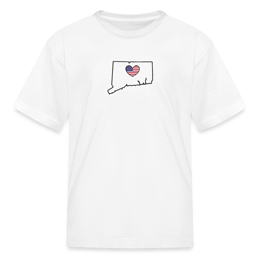 Connecticut STATEment Americana Kid's White Tee Shirt - white