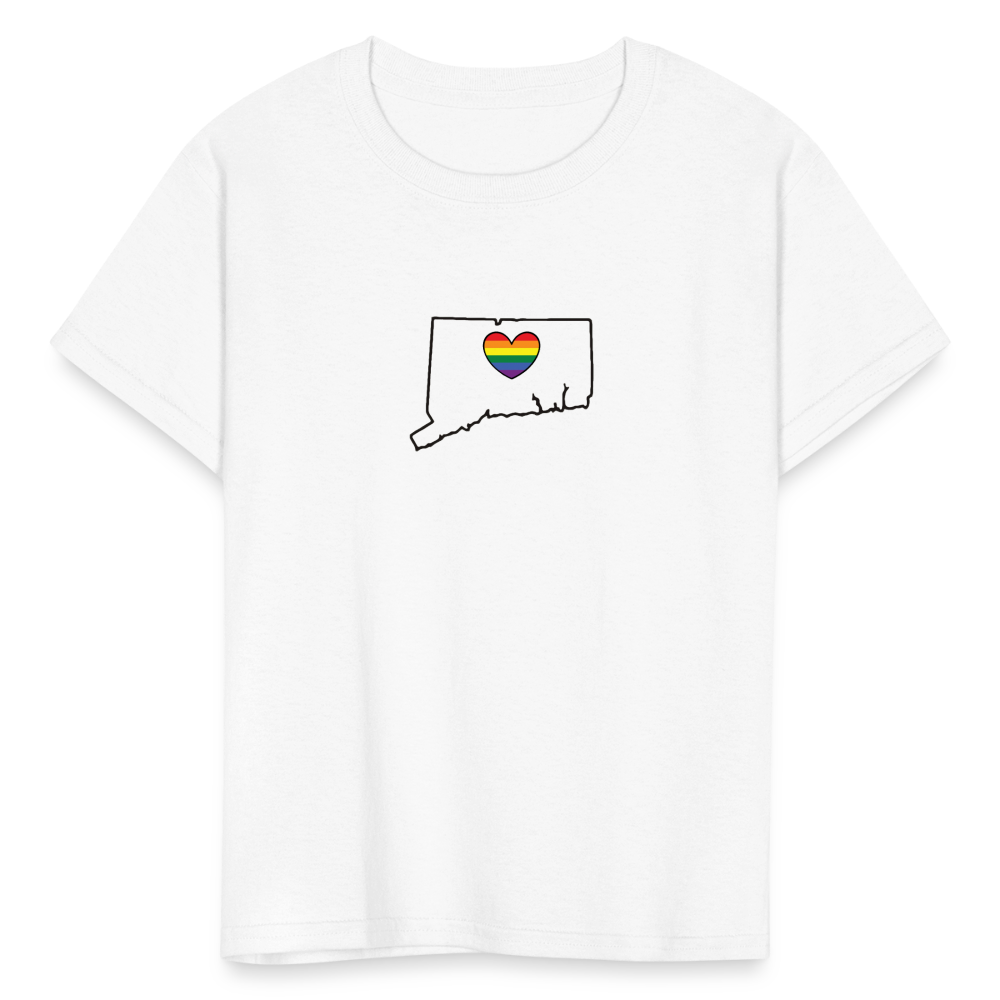 Connecticut STATEment Pride Kid's White Tee Shirt - white