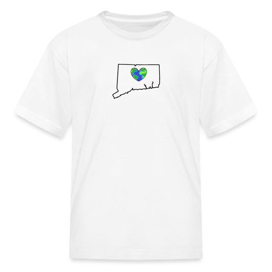 Connecticut STATEment Earth Kid's White Tee Shirt - white