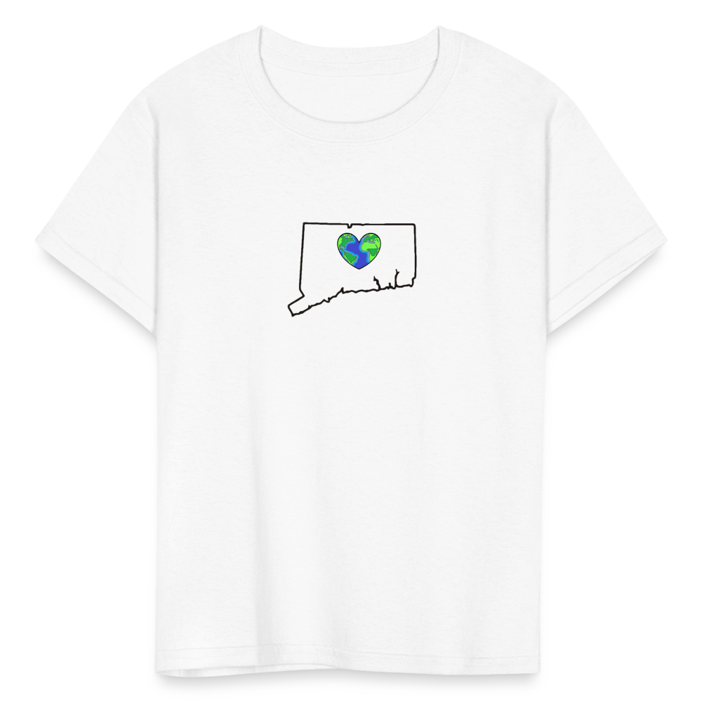 Connecticut STATEment Earth Kid's White Tee Shirt - white