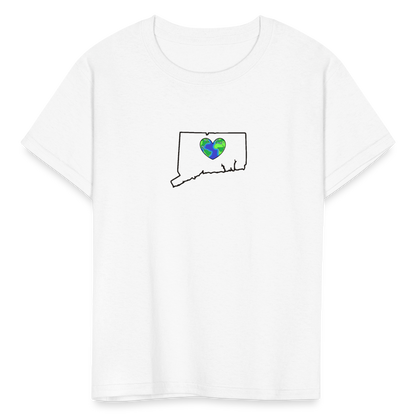 Connecticut STATEment Earth Kid's White Tee Shirt - white