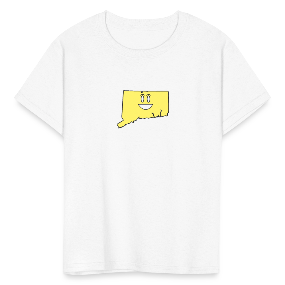 Connecticut STATEment Happy Kid's White Tee Shirt - white