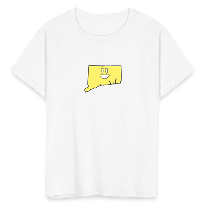 Connecticut STATEment Happy Kid's White Tee Shirt - white