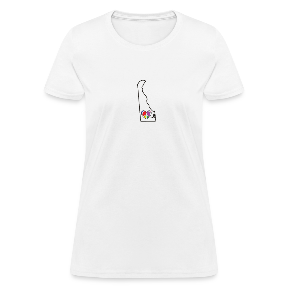 Delaware STATEment Peace Women's White Tee Shirt - white