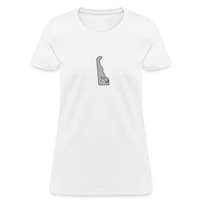 Delaware STATEment Moody Women's White Tee Shirt - white