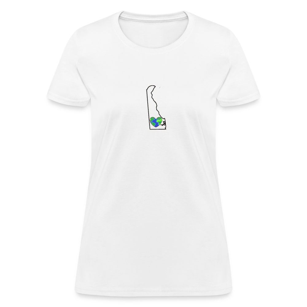 Delaware STATEment Earth Women's White Tee Shirt - white