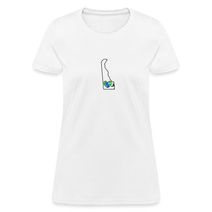 Delaware STATEment Earth Women's White Tee Shirt - white