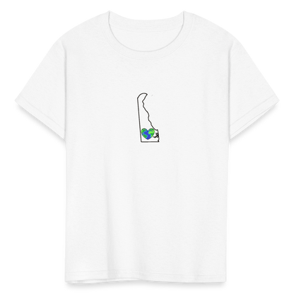 Delaware STATEment Earth Kid's White Tee Shirt - white