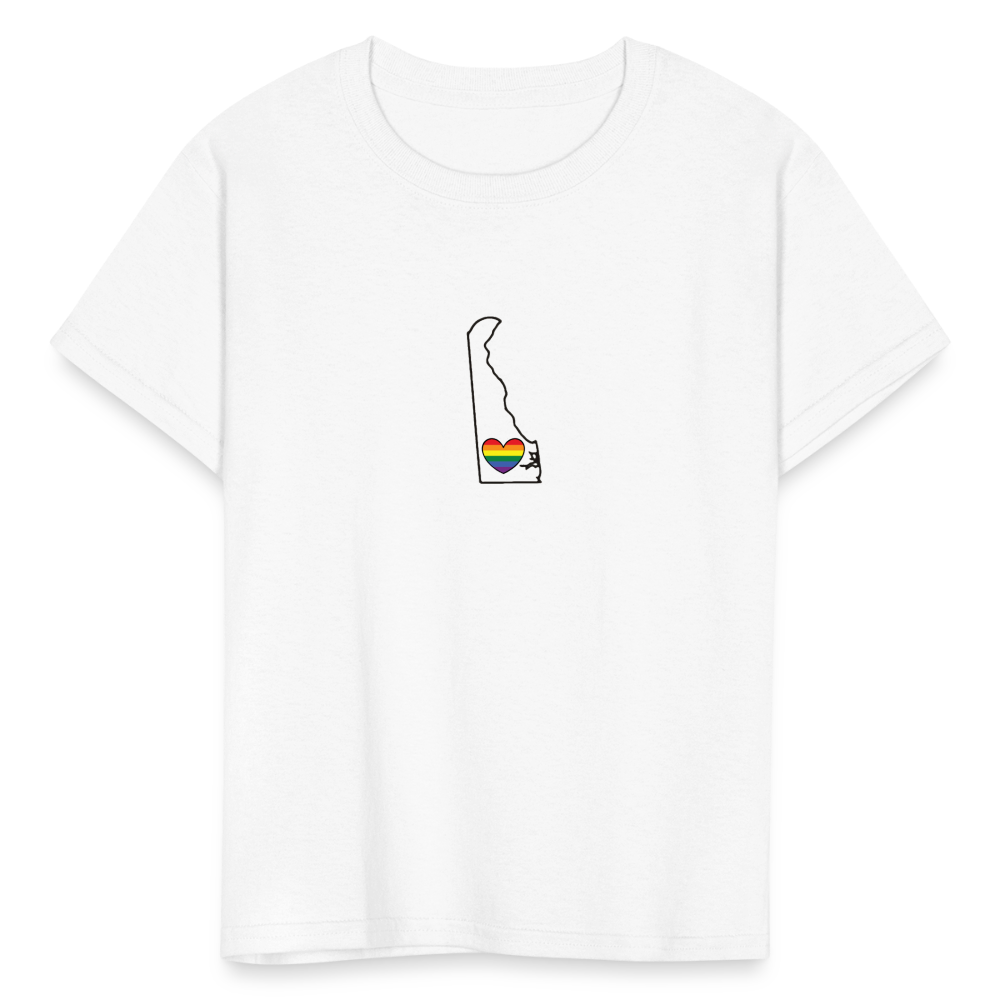 Delaware STATEment Pride Kid's White Tee Shirt - white