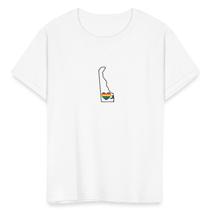 Delaware STATEment Pride Kid's White Tee Shirt - white