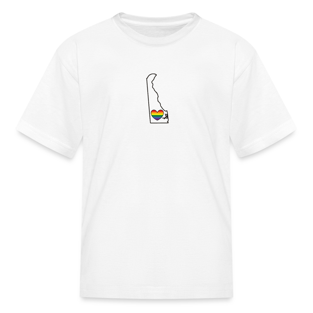 Delaware STATEment Pride Kid's White Tee Shirt - white