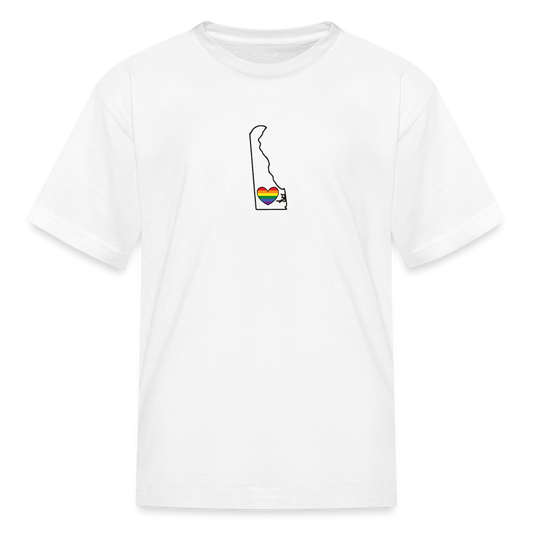 Delaware STATEment Pride Kid's White Tee Shirt - white