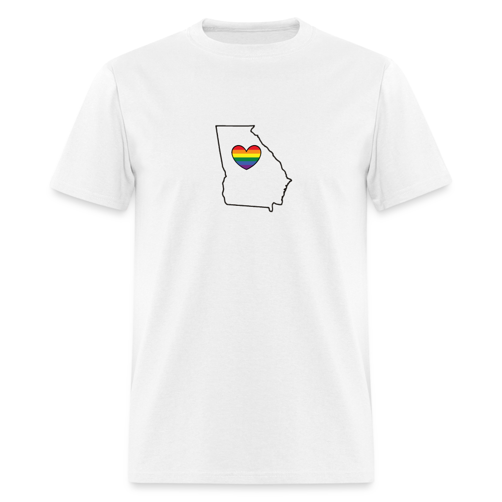 Georgia STATEment Pride Unisex/Men's White Tee Shirt - white